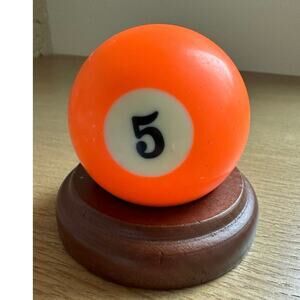 Billiard/Pool Regulation Resin 2-1/4" 6oz Replacement Ball Bold Number Orange 5